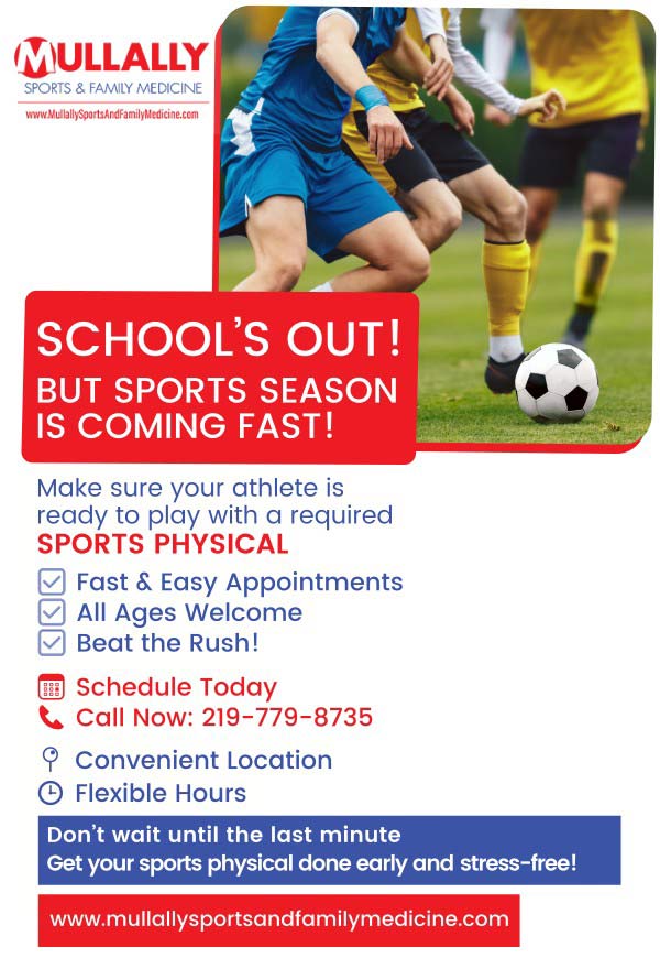 Announcement and Events at Mullally Sports and Family Medicine in Crown Point, IN