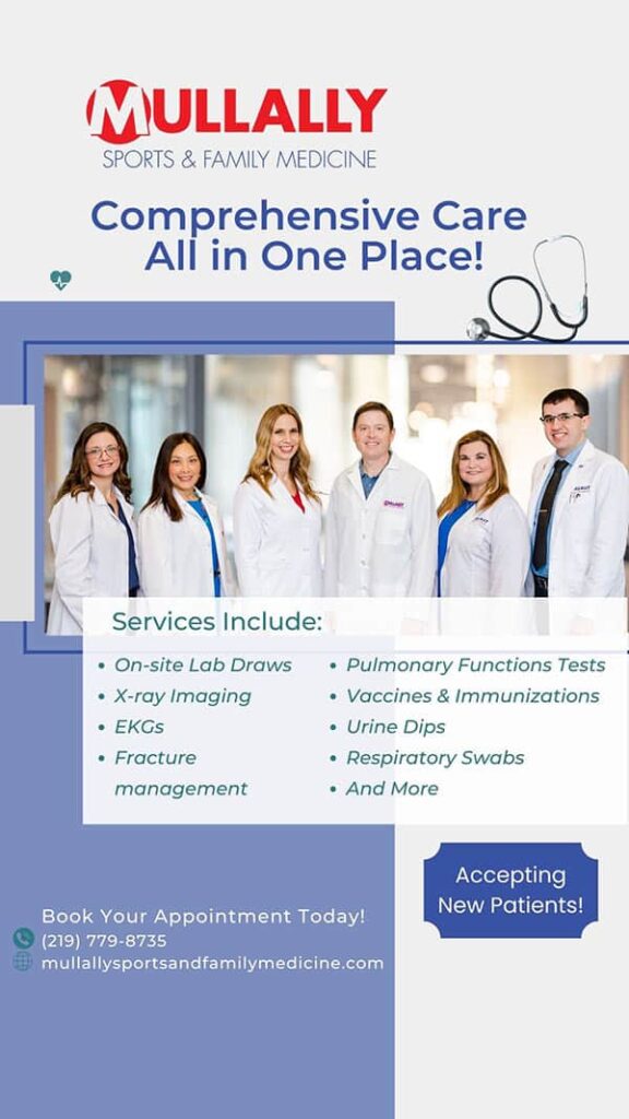 Comprehensive Care All in One Place at Mullally Sports & Family Medicine in Crown Point, IN