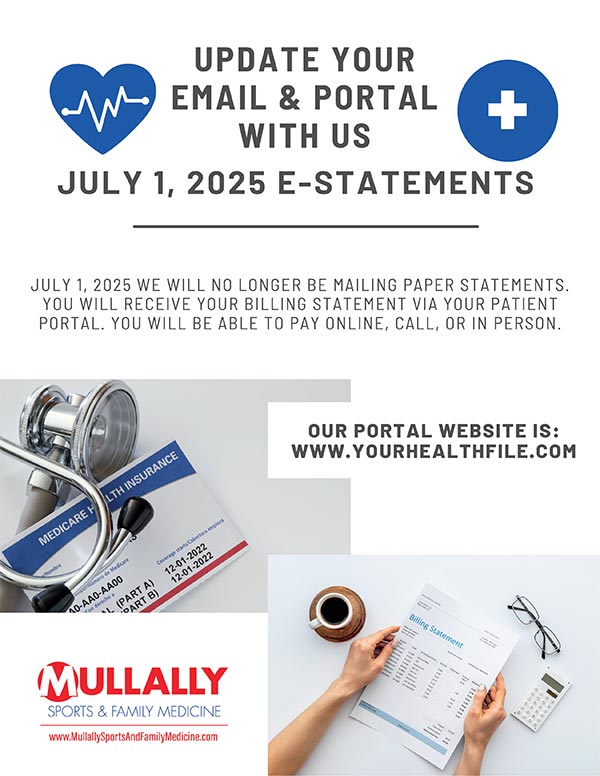 Announcement and Events at Mullally Sports and Family Medicine in Crown Point, IN