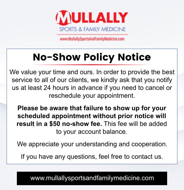 Announcement and Events at Mullally Sports and Family Medicine in Crown Point, IN