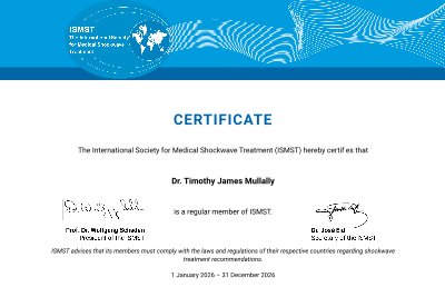 Certificate Mullally Sports and Family Medicine in Crown Point, IN